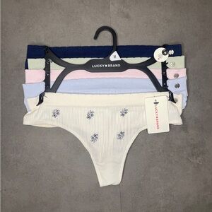 Lucky Brand‎ Women’s Ribbed Seamless Thong - 5PK